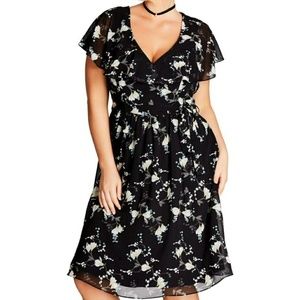 NEW City Chic Climbing Blossom Dress